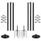Newhouse Lighting 9 ft. 8 in. Outdoor String Light Poles for Outside Lights for Garden, Patio and Backyard Decor, 2PK NHSLP-2P - alternate 1